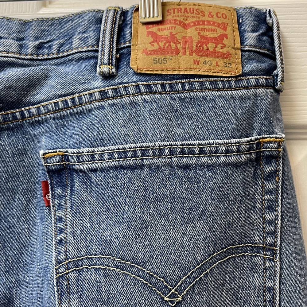 Levi's Men's 505 Regular Fit Jean 40x32 Red Tab 100%‎ Cotton